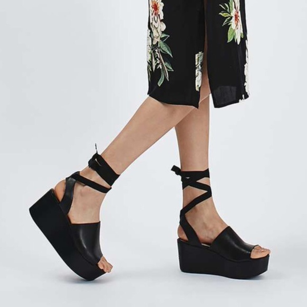 Top shop Ribbon Wrap Platforms